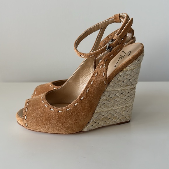 AUTHENTIC Giuseppe Zanotti Suede Wedges Size US 6.5/ EU 36.5 - Picture 4 of 9